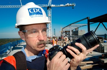 CDC Photographer Greg Knobloch in action - click to enlarge